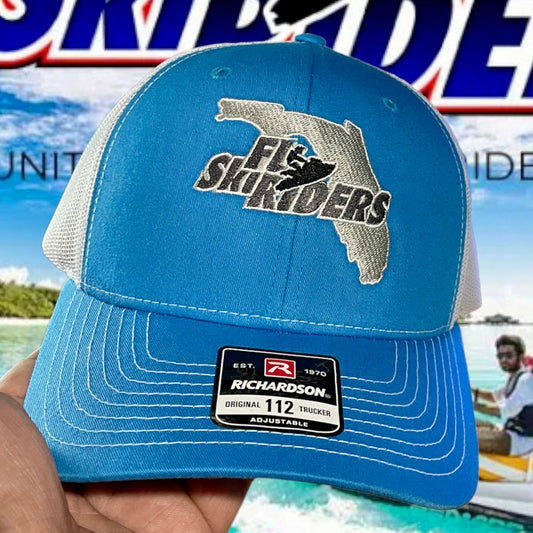 FL Ski Riders Hat - Bright Blue & White