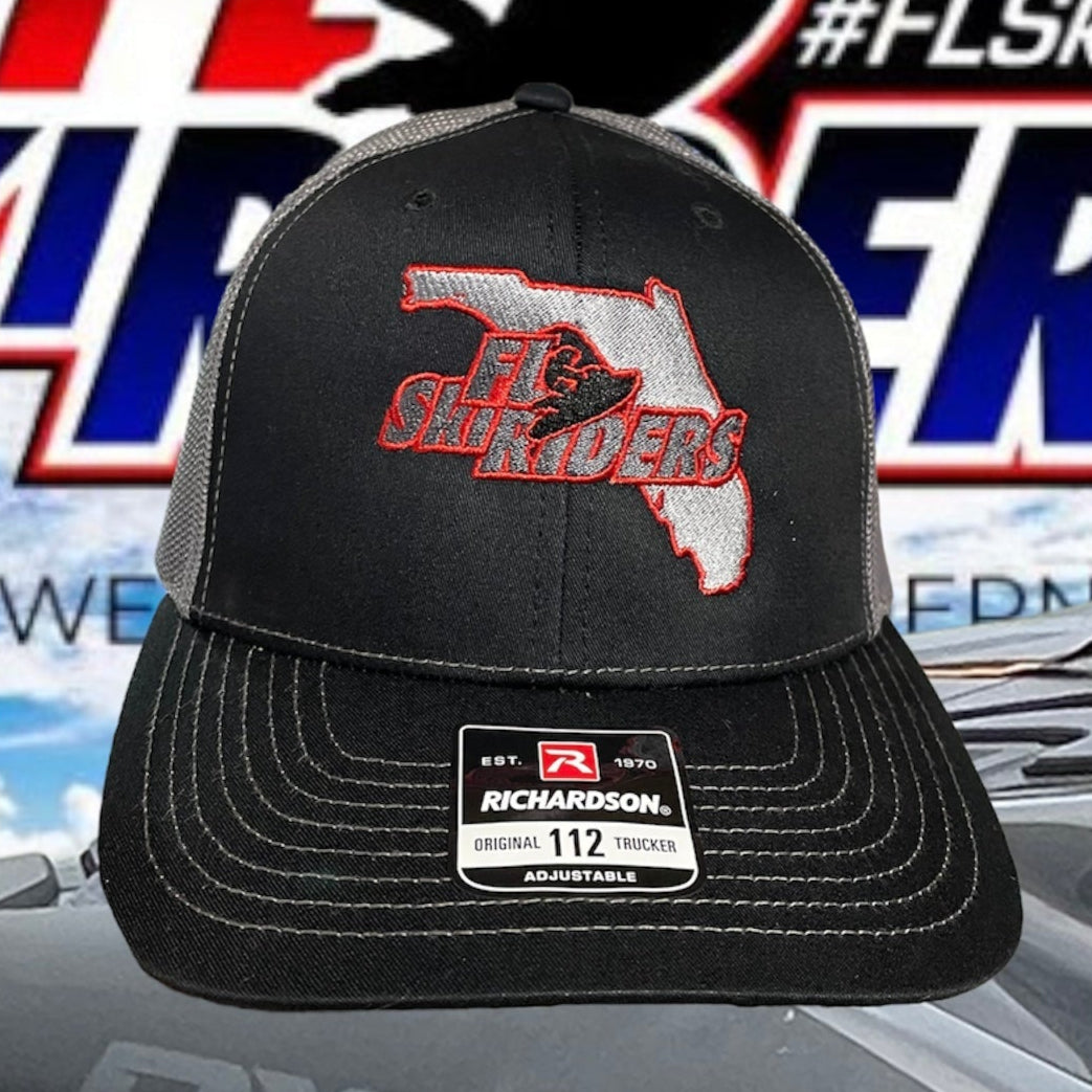 FL Ski Riders Hat - Black, Gray & Red