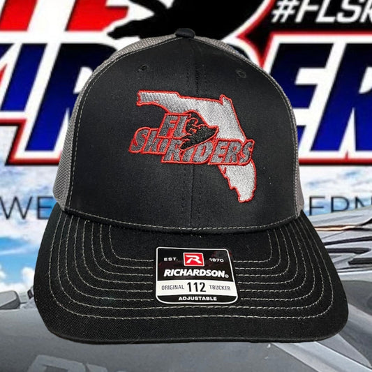 FL Ski Riders Hat - Black, Gray & Red