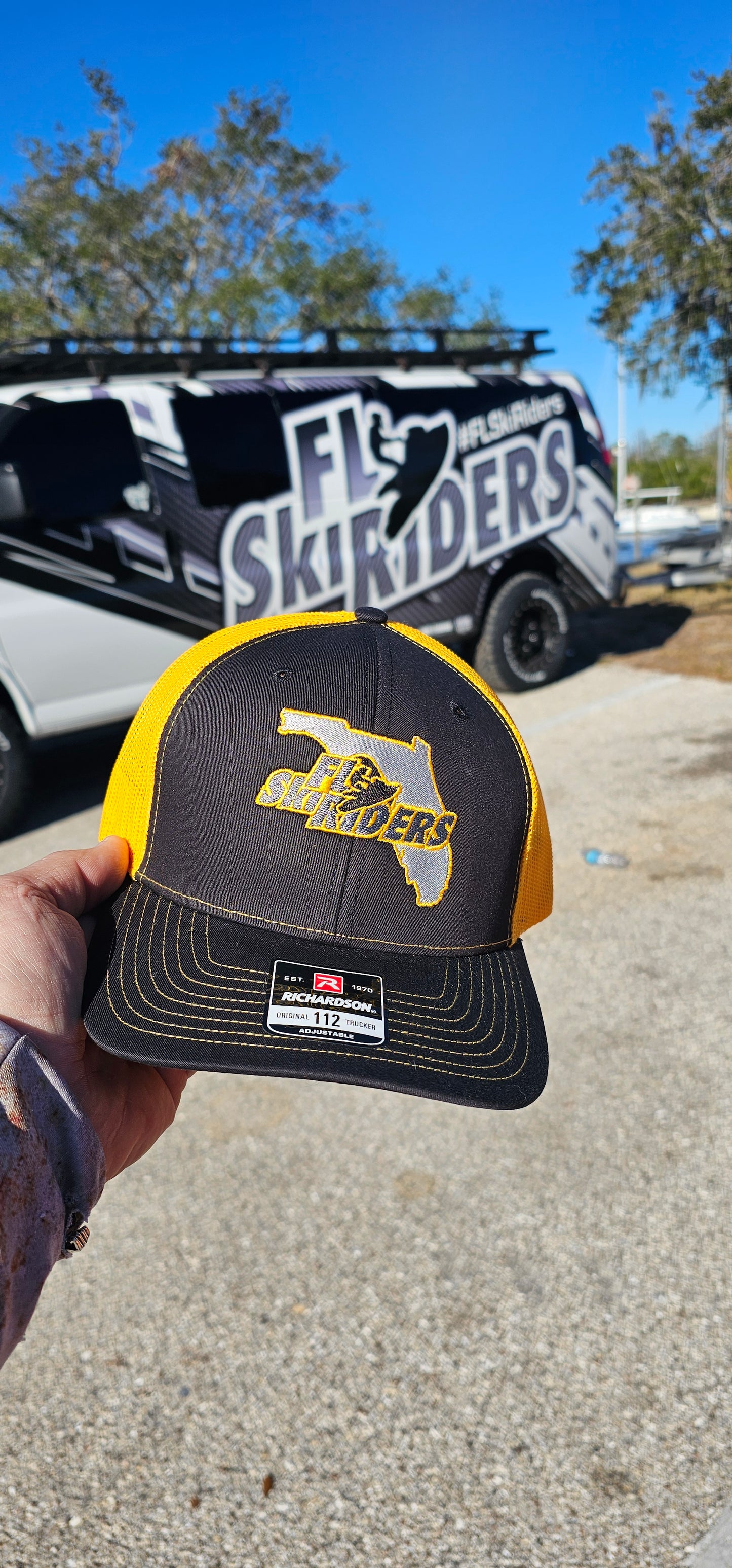FL Ski Riders Hat - Black & Yellow