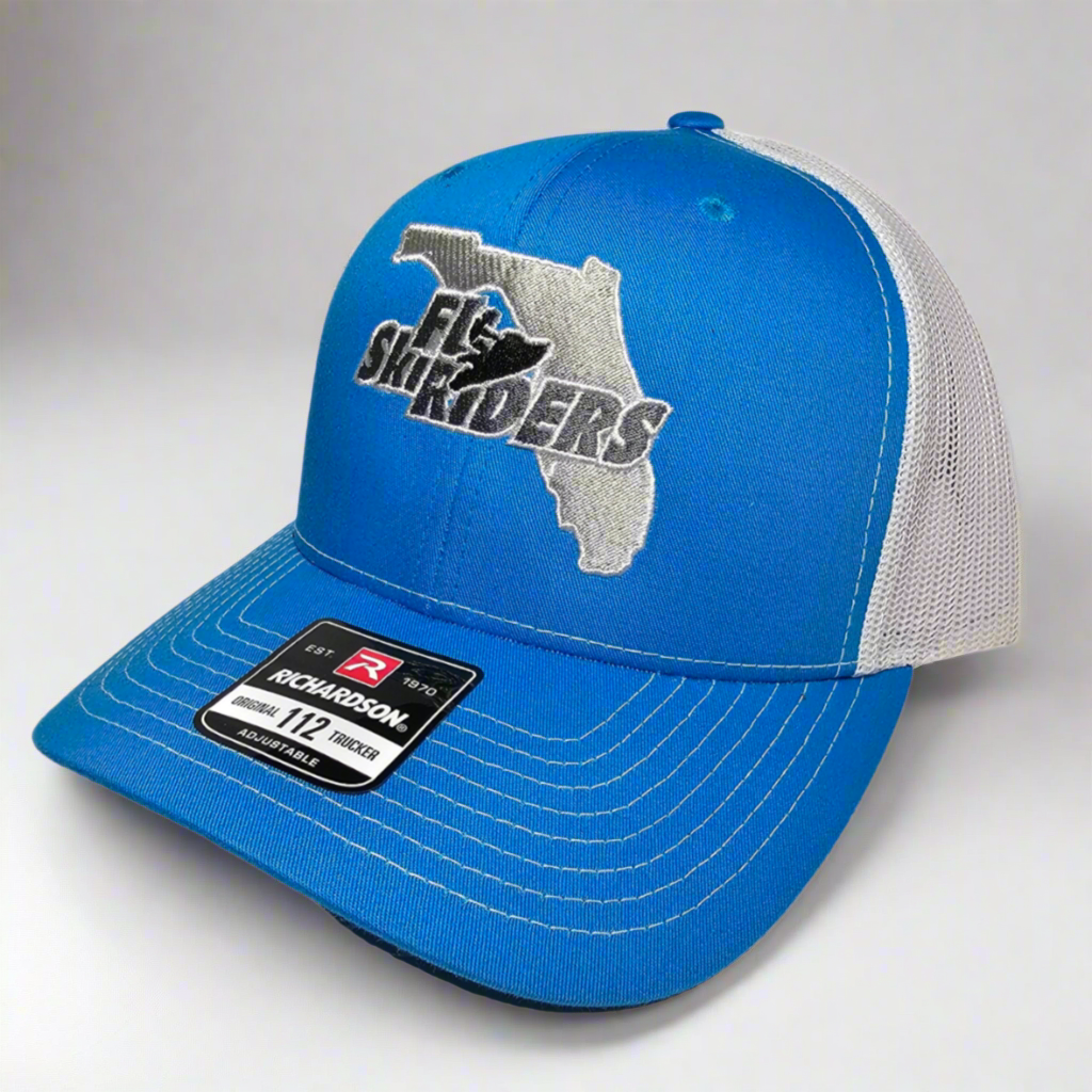 FL Ski Riders Hat - Bright Blue & White