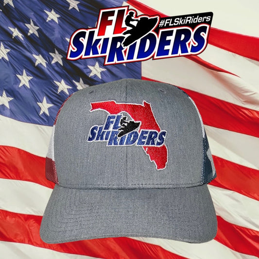 FL Ski Riders Hat - Red, White & Blue