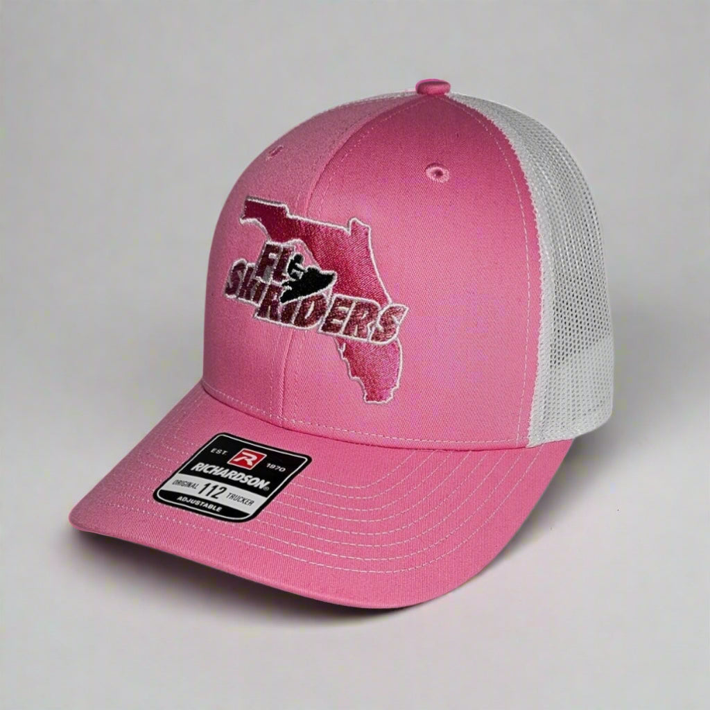 FL Ski Riders Hat - Pink & White