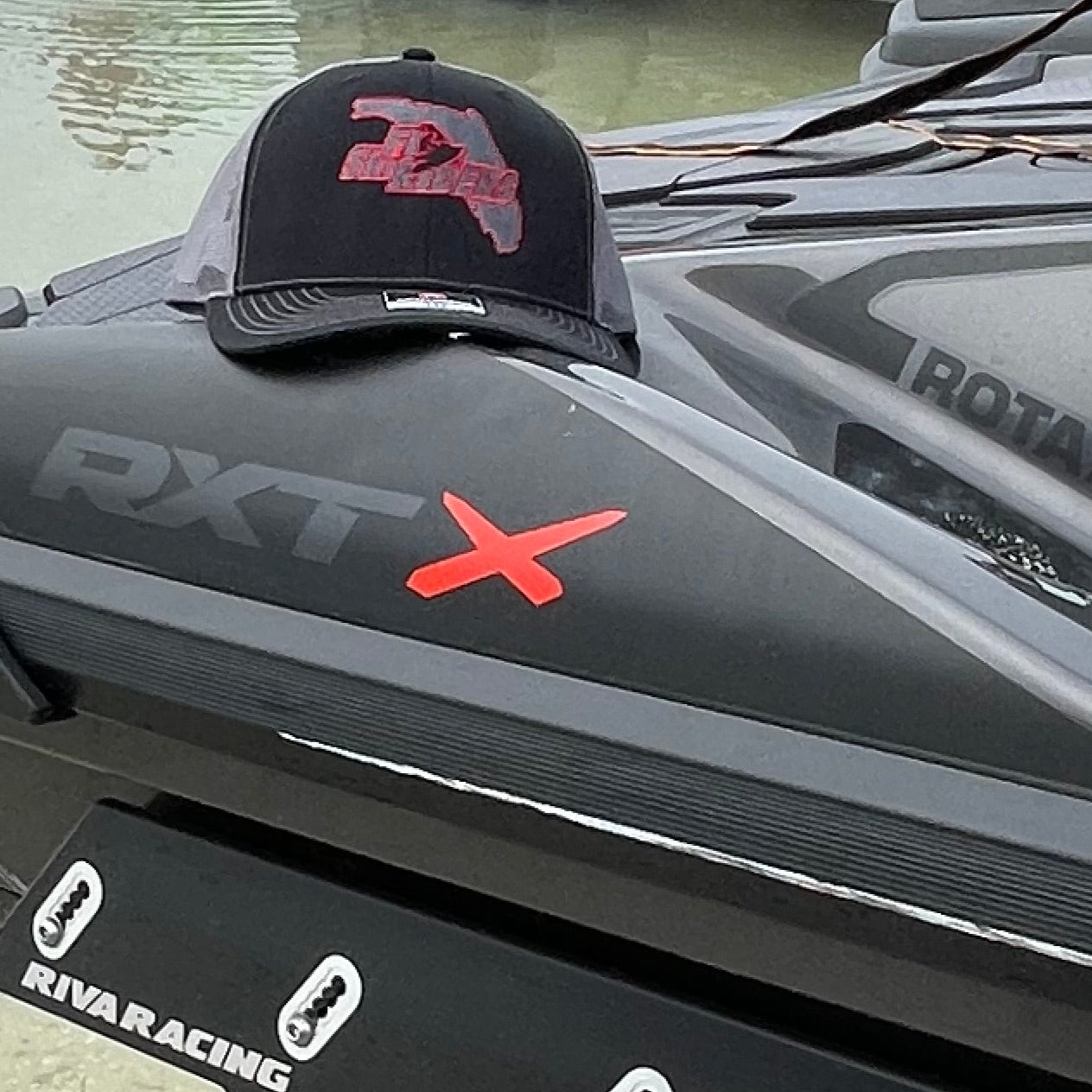 FL Ski Riders Hat - Black, Gray & Red