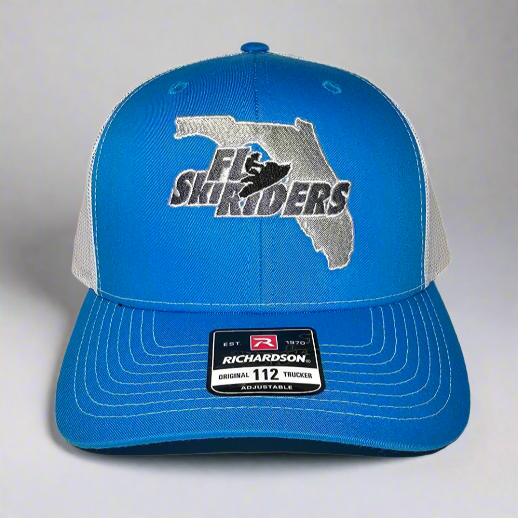 FL Ski Riders Hat - Bright Blue & White