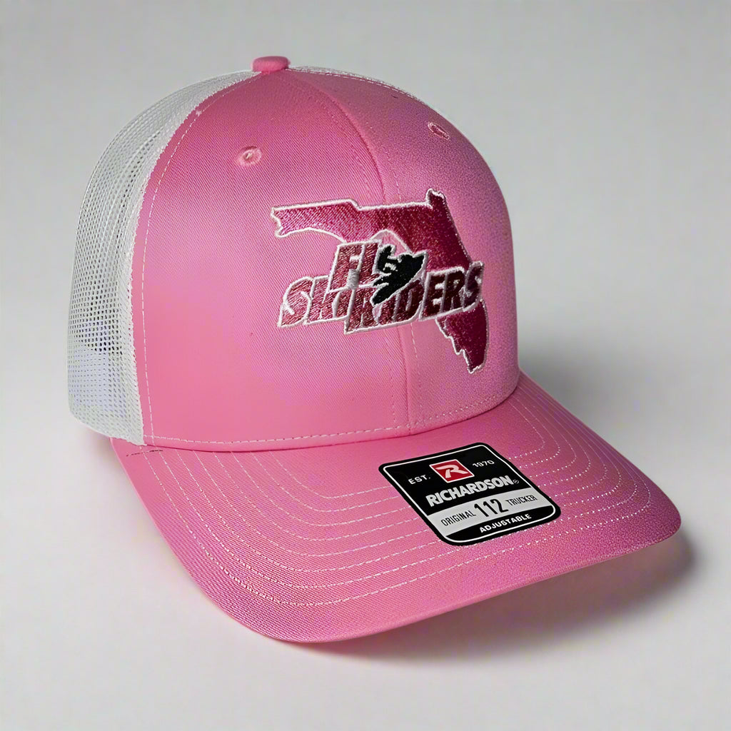 FL Ski Riders Hat - Pink & White