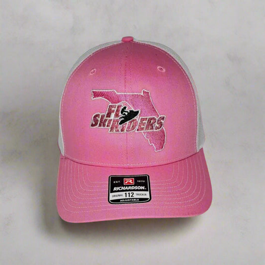 FL Ski Riders Hat - Pink & White