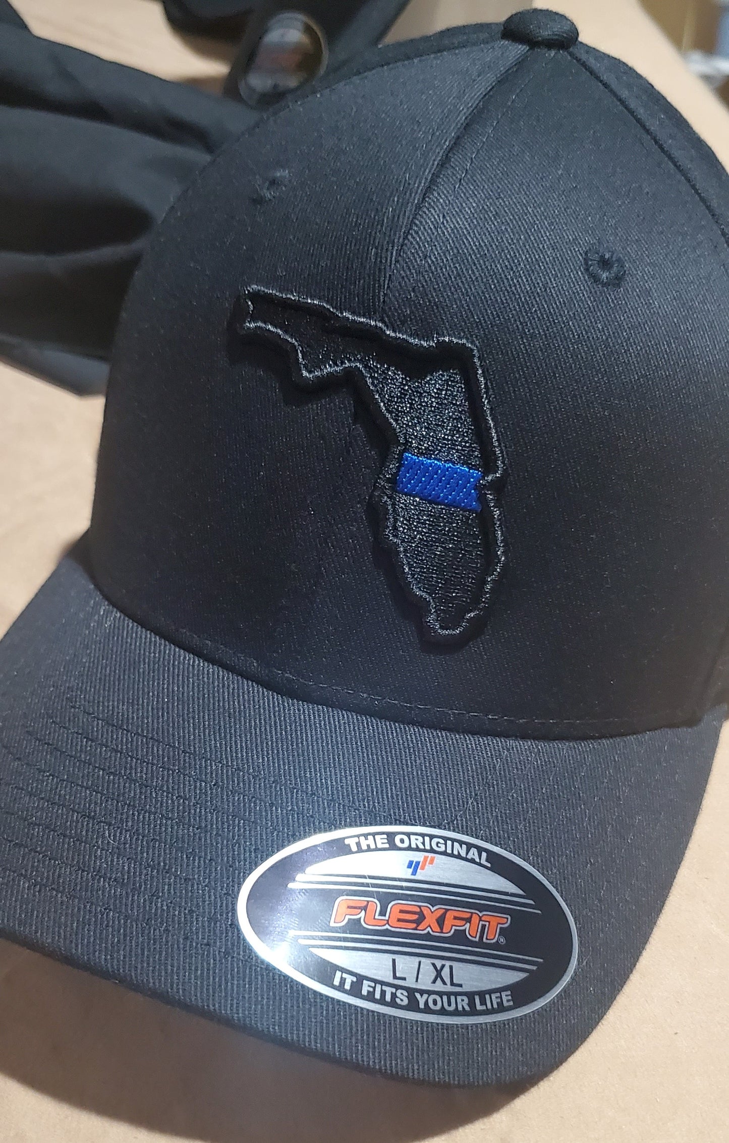 3D Puff Blue Line Florida Tampa Custom Hat