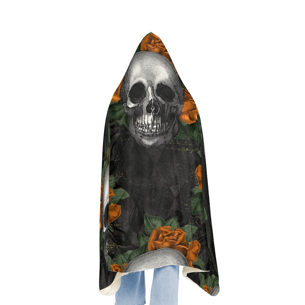 Orange Skull Snuggle Blanket