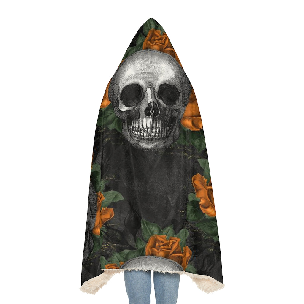 Orange Skull Snuggle Blanket